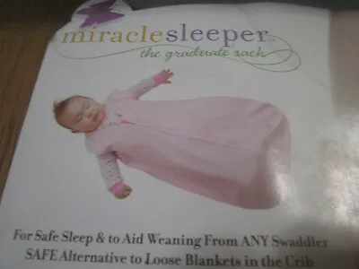 Miracle Sleeper  Baby Blanket Graduate Sack Medium 6-12 Months  PINK   • $3