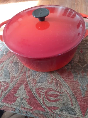 £24.95 • Buy Cousances By Le Creuset Casserole Dish Pot Size 22cm Red Cast Iron Enamel France