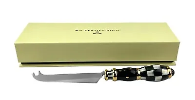 MacKenzie-Childs Steel Courtly Check Cheese Knife Porcelain Handle New Box • $50