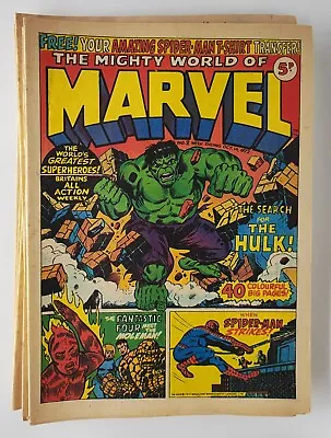 Mighty World Of Marvel #2-10 FN 1972 • £45.50