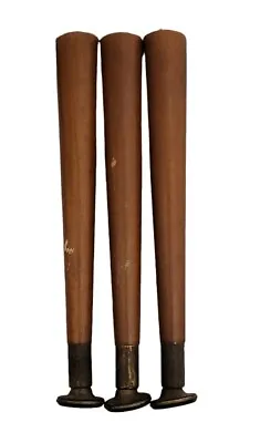 3 X Retro Wooden Furniture Dansette Legs 23.5cm Length Brown  • £24.99