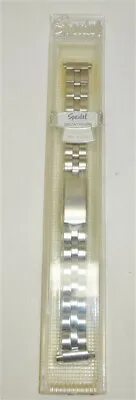 NOS 1960s 1970s Speidel Decathlon Ladies Stainless Folding Clasp Watch Band • $50