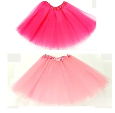 Pink TUTU Skirt Adult Kids Fancy Dress Costume Party Halloween Dance School • £4.99