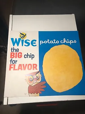 Vintage Wise Potato Chips Cardboard Advertisement Sign The Big Chip Flavor • $19.99