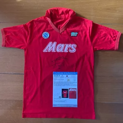 Napoli Mars Away Jersey Sígned By Diego Maradona With Coa • $1500