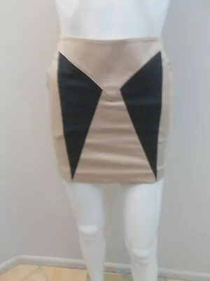 $20.99 • Buy Sass & Bide  Printed Panels  Exposed Zip Skirt Size 36=6/8  (#n296)