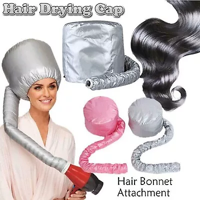 Bonnet Hair Drying Cap Hat Hood Soft Womens Blow Dryer Hairdressing Tool Home AU • $13.99