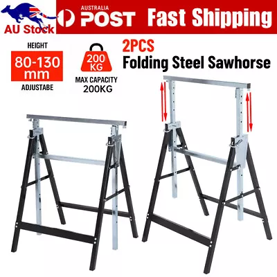 $78.88 • Buy 2x Scaffolding Trestles Building Handyman Works Scaffold Saw Horse Bench 200kg