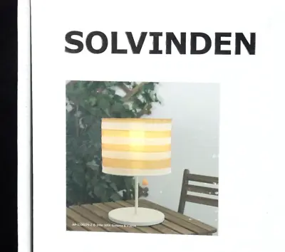 IKEA Solvinden LED Solar Table Lamp W/ Pull Switch 204.219.43 Malin Unnborn NEW! • $51.51