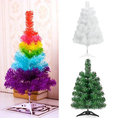 2ft Small Tabletop Christmas Tree Artificial Christmas Tree Multiple Colors US • $12.33