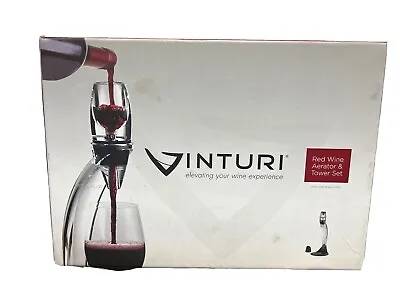 Vinturi Deluxe Aerator Set Red Wine Aerator & Tower Set V1071 Open Box Returns • $38.99