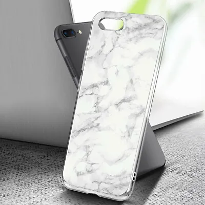 ( For IPhone 7 Plus ) Art Clear Case Cover C0084 Carrara Marble • $7.99