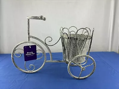 Vintage Metal Bicycle Tricycle Flower Plant Pot Stand Planter Decor • $18