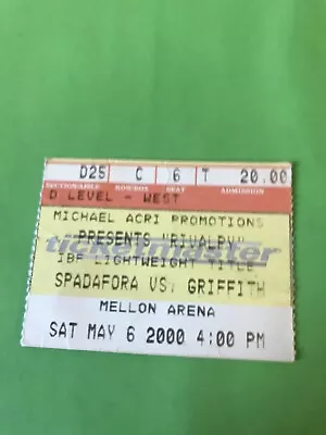 2003 Paul Spadafora - Griffith Boxing Ticket MELLON ARENA PITTSBURGH • $9.99