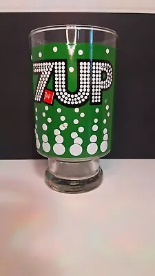 Vintage 1970s 7-UP 7 UP 32oz Pedestal Footed Collectible Glass • $11