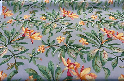  Orchid Valley Floral Gray Putty Outdoor P Kaufmann Fabric By The Yard  • $15.95