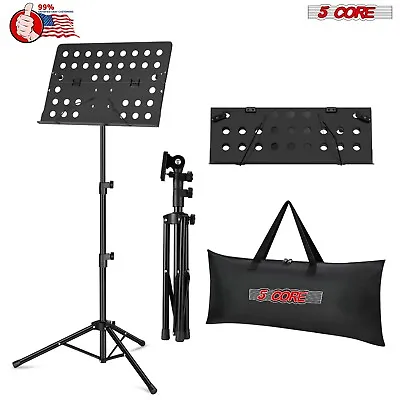 5Core Professional Sheet Music Stand With Portable Carrying Bag & Music Folder • $26.90