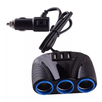 Multiple 3Way Car USB Cigarette Lighter Socket Ports Charger Adapter Hm • $10.78