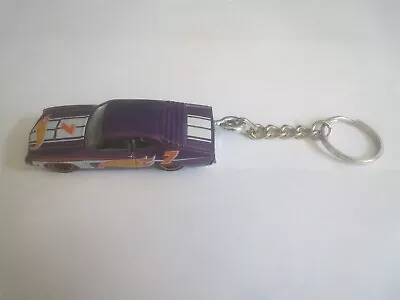 1970 1971 Ford Torino Fastback Diecast Model Keychain Purple Hideaway Louvers • $12.08