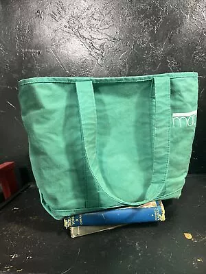 Vintage Macy's New York Reusable Canvas Shopping Bag Tote GREEN Large • $12