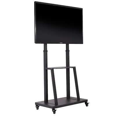 £89.99 • Buy  Mobile Floor TV Stand Trolley Height Adjust Mount For 32 42 50 55 60 65 80  LED