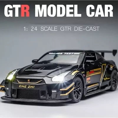 1:24 Nissan Skyline Ares GTR R35 Car Model Alloy Diecast Toy Vehicle Sound Light • $31.97