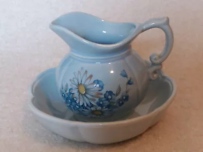 Vintage McCoy Pottery Pitcher & Bowl Basin Set #7528 (floral Motif) • $12