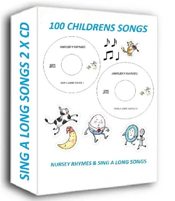 £2.45 • Buy 100 Kids Nursery Rhymes Childrens Singalong Songs On 2x Cd