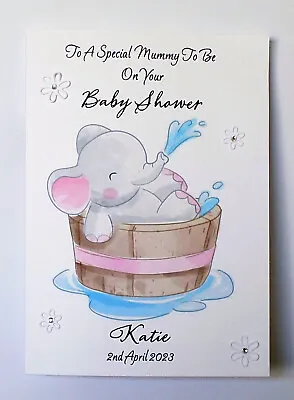 Personalised Handmade Baby Shower Card • £2.69
