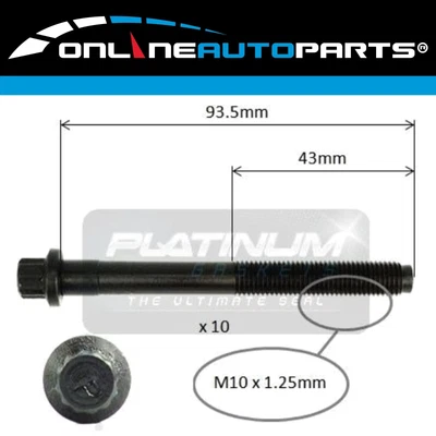 $23.69 • Buy Engine Cylinder Head Bolt Set For Mitsubishi Lancer CC CE 4cyl 1.8L 4G93 1992~03
