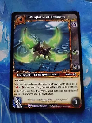 World Of Warcraft TCG Betrayal Of The Guardian Epic Warglaive Of Azzinoth • $14.99