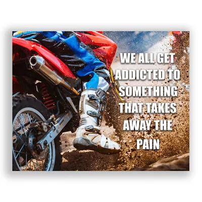 Motocross Dirt Bike Gear Track Ramp Offroad Poster Print Room Wall Decor Office • $9.95