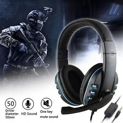 $16.69 • Buy 3.5mm Wired Gaming Headset LED Headphone With Microphone For PC/PS4/Xbox One