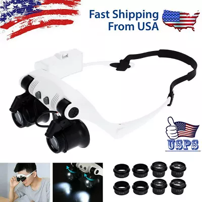 Magnifying Lens Wear Magnifying Glass With Adjustable LED Light Magnifying Glass • $13.14