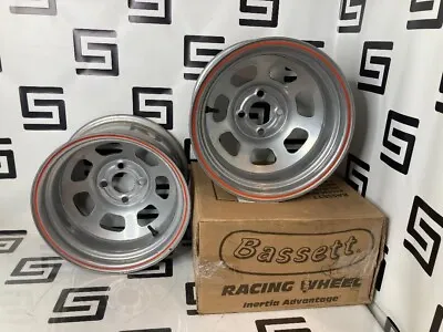 2 Silver Bassett Wheels 48SP2S 14X8 D-Hole 4x4.25 2 Inch Backspace • $69.99
