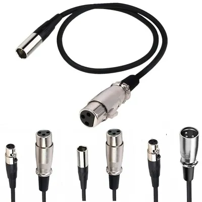 Mini XLR To XLR Lavalier Microphone Mic Cable Female To Male 3-Pin Audio Cable • $9.99