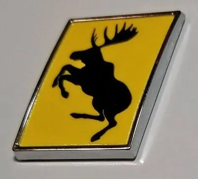 GENUINE Traditional Prancing Moose VOLVO 1” Hard Chrome Badge Slash Emblem • $20