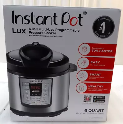 Instant Pot 6 In 1 Multi Use Programmable Pressure Cooker 6 Quart Stainless • $59.95