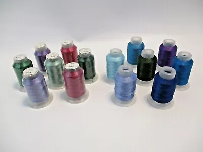 100% Polyester Embroidery Thread 120D/2 - 500M Multiple Colors Lot Of 14 Spools • $16