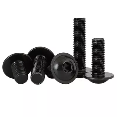 M3 M4 M5 M6 M8 M10 Black Steel Hex Socket Bolt Button Flanged Washer Head Screws • $5.35