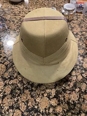 Vintage  7 1/8 Bombay Bowler Safari Real Pith Helmet Hat Made In India • $35