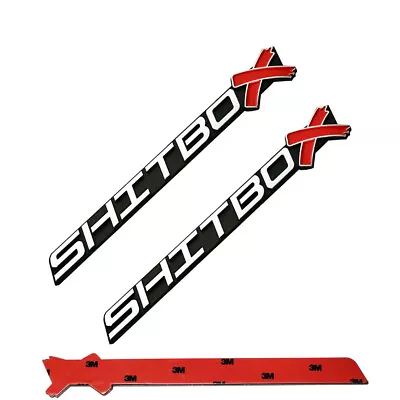 2pc For SHITBOX LSX LS Emblem 3D Car Fender Badge Decal Truck Chrome FEST 3M Adh • $14.99