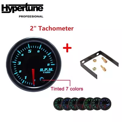 2  52mm Tacho Gauge 7 Color LED Car Pointer Tachometer Tacho Gauge Meter 0~8 RPM • $29.99