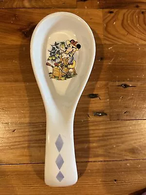 Disney Minnie Mouse Spoon Rest Ceramic Garden Apples Vintage • $10