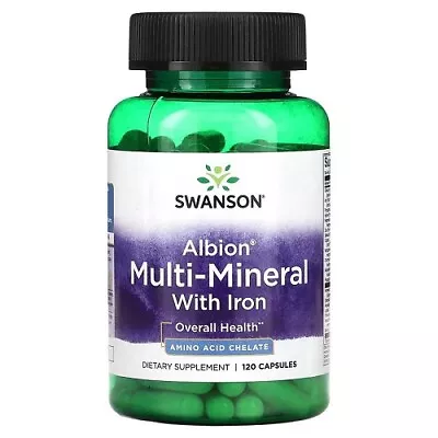 Swanson Albion Chelated Multi-Mineral Supports Muscle & Bone Health 120 Capsules • £22.99