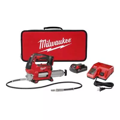 18V Cordless 2-Speed Grease Gun Kit 10000 PSI Max With Battery Charger Tool Bag • $269.41