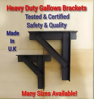 2 Very Strong Gallows/Chimney Brackets CERTIFIED SAFETY 50x50x5 Or 70x70x6 • £73.99