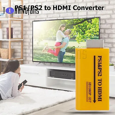 £8.63 • Buy HDTV HD1080P Output PS1 PS2 To HDMI Converter Adapter With USB Cable ATF