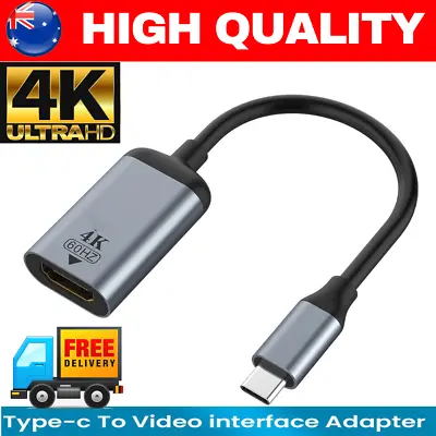 $13.95 • Buy 4K Type C To HDMI Adapter 30Hz USB C 3.1 Male To HDMI Female Cable FOR Ipad