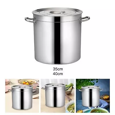 Stainless Steel Cookware Stockpot Large Capacity Tall Cooking Pot For Hotel • $137.04